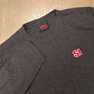 Sports Illustrated Logo Gray Long Sleeve Sweater